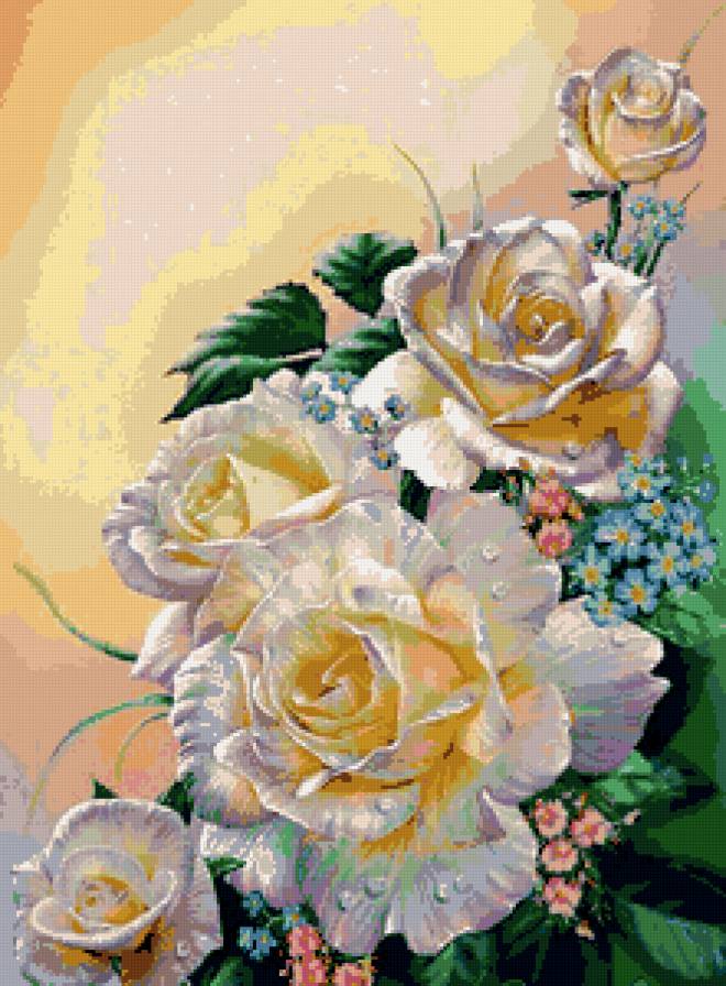 пано цветочное - пано, цветы, розы - предпросмотр