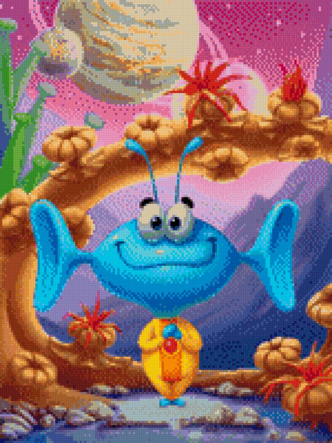 инопланетяшка - мультик, инопланетянин, мультяшки, планеты, детское - предпросмотр