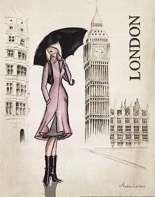 Лондон - прогулка, девушка, городской мотив, лондон, пейзаж - оригинал