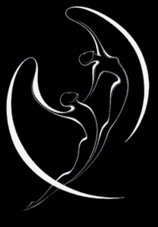 в полете - монохром, двое, полет, пара - предпросмотр