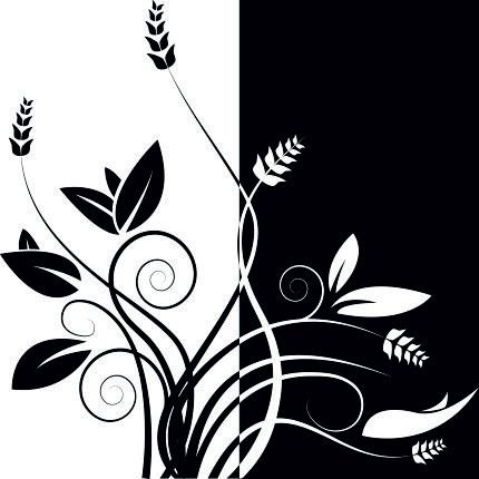 черно-белое-2 - диптих, монохром, чб, цветы - оригинал