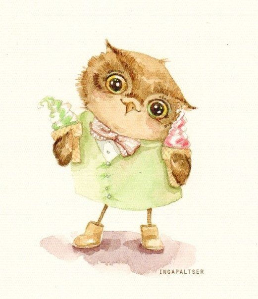 Совень с мороженками - мороженное, прелесть, сова - оригинал