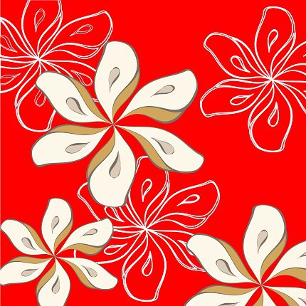 дуэт-часть2 - черное и красное, диптих, панно, дуэт, цветы - оригинал