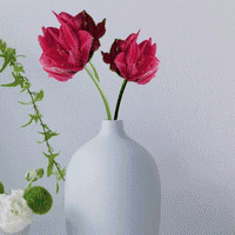 триптих ваза с цветами - правая часть - ваза, цветы, триптих - предпросмотр
