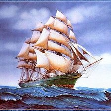 Схема вышивки «парусник»