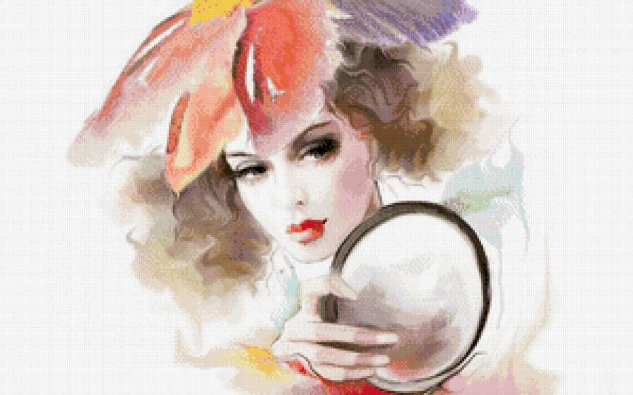 Образ - образ, девушка, красота, зеркало - предпросмотр