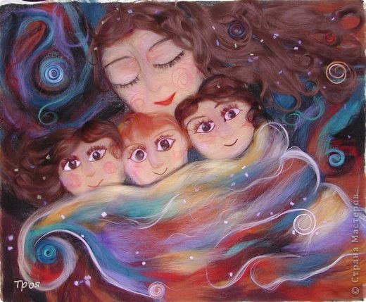 Картина - дети, картина, мама, ребенок, люди, сон, нежность - оригинал