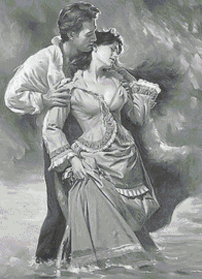 Это любовь... - монохром, романтика, любовь, люди, пара - предпросмотр