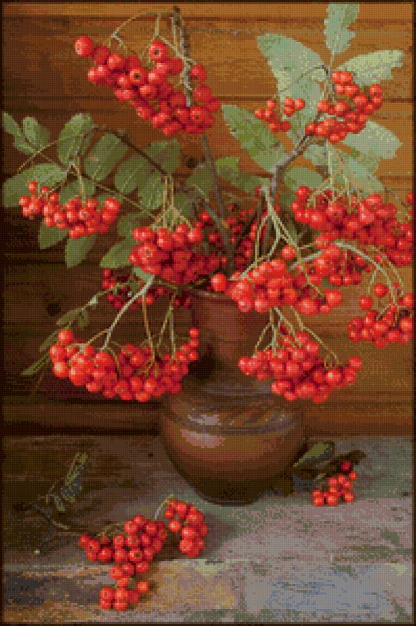 №677133 - натюрморт, на кухню, рябина - предпросмотр