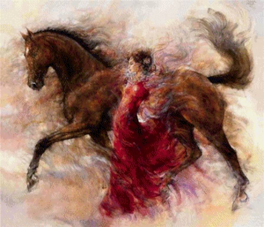 Красавицы. - девушка. лошадки. природа. - предпросмотр