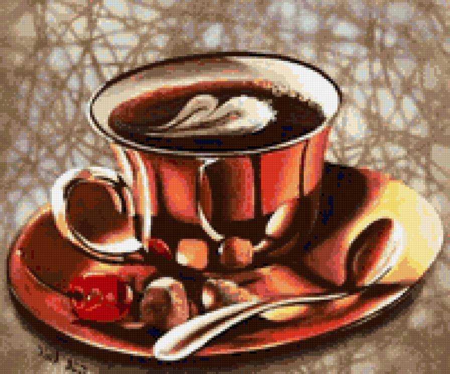 Кофе - натюрморт на кухню - предпросмотр