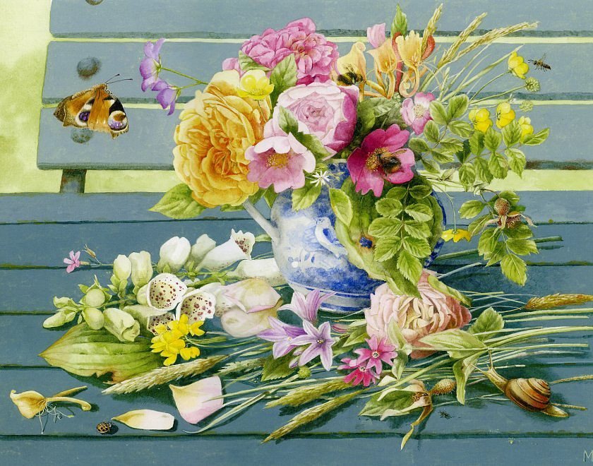 Цветы - натюрморт, цветы - оригинал