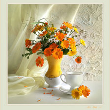 Схема вышивки «Натюрморт с букетом»