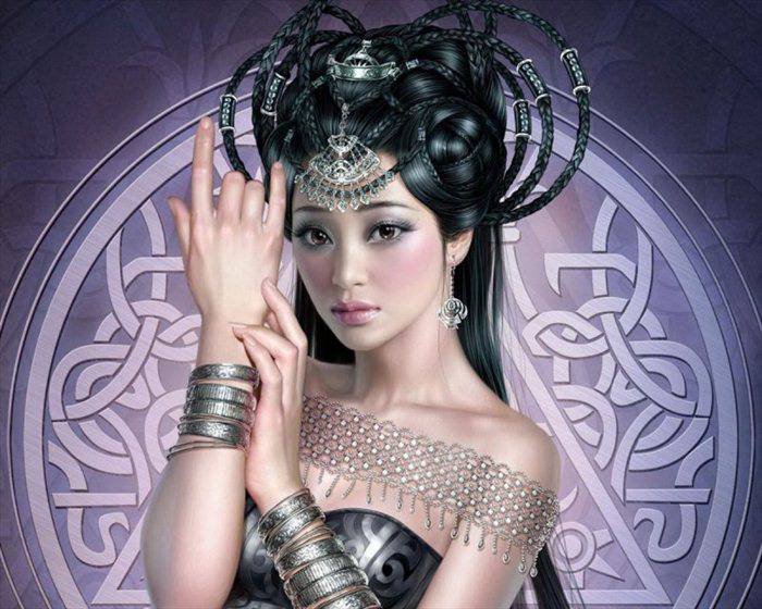 Девушка-загадка - красивая, фэнтези, женщина, красавица, девушка - оригинал