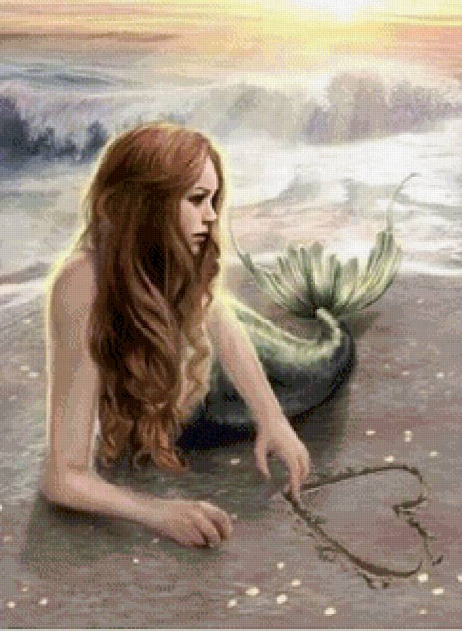 Русалочка - фэнтези, портрет - предпросмотр