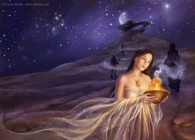 вселенная - огонь, девушка - оригинал