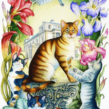 Схема вышивки «Серия "Городские коты"»