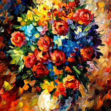 Оригинал схемы вышивки «цветы розы» (№681007)