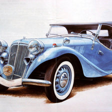 Схема вышивки «ретро авто»