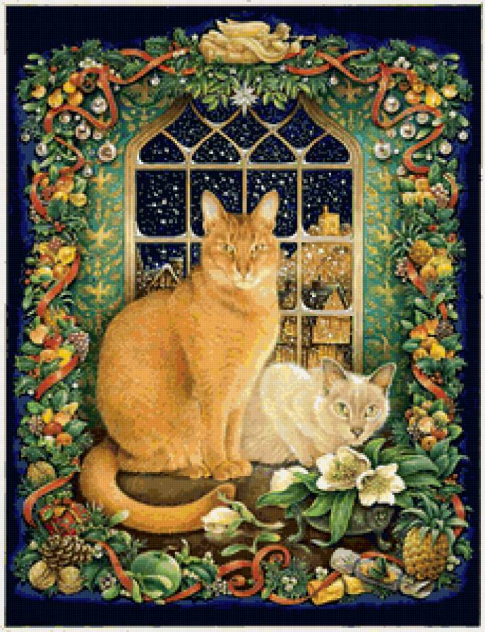 кошки на окошке - коты, котики, окно - предпросмотр