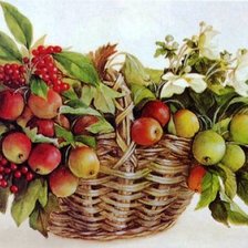 Схема вышивки «корзина яблок»