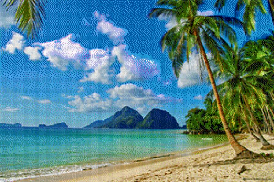 пляж - море, пальмы - предпросмотр