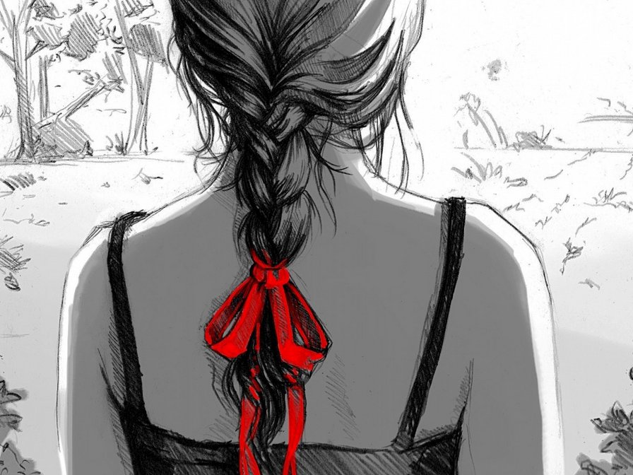 девушка с косой - пано, картина, девушка - оригинал