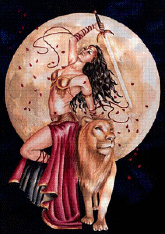 воительница со львом - предпросмотр