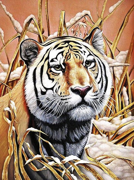 Грустный тигр - дикие кошки, животные - оригинал