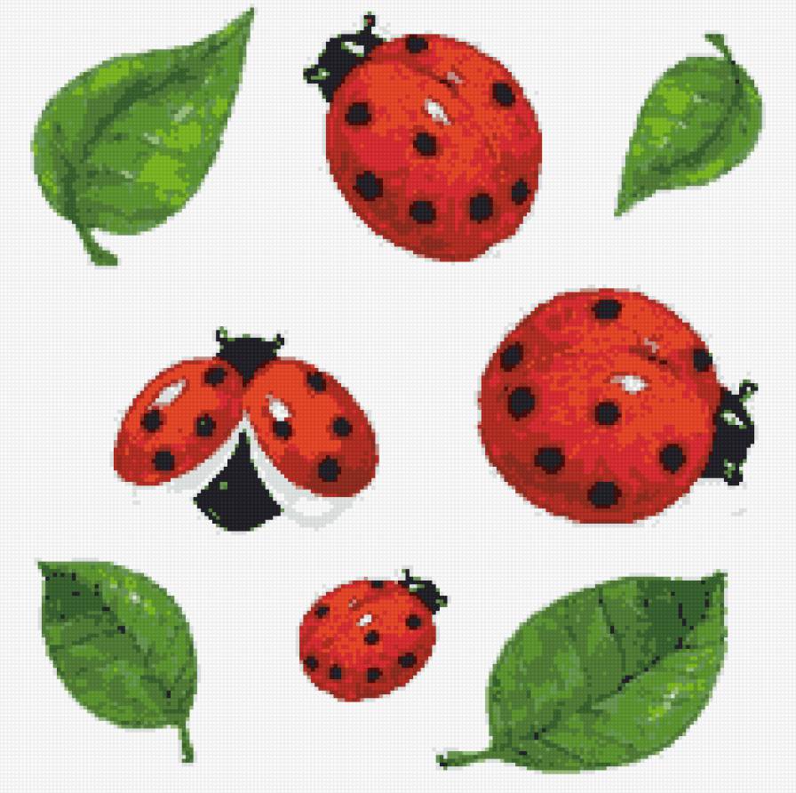 Божьи коровки - подушка - предпросмотр