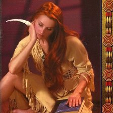 Схема вышивки «Задумалась»