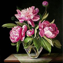 Схема вышивки «пионы»