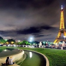 Оригинал схемы вышивки «Ночной Париж» (№682743)