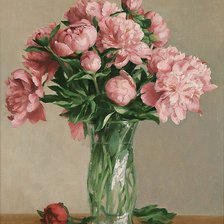 Схема вышивки «пионы»