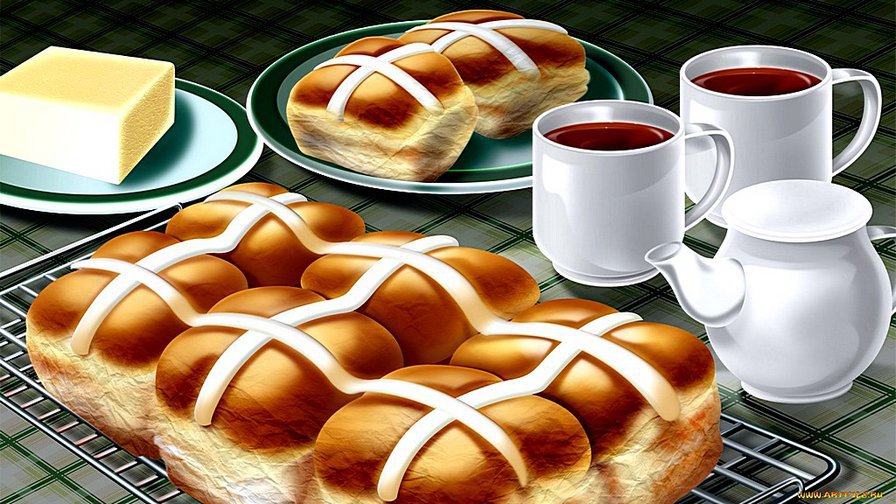 Доброе утро! - булочки, для кухни - оригинал