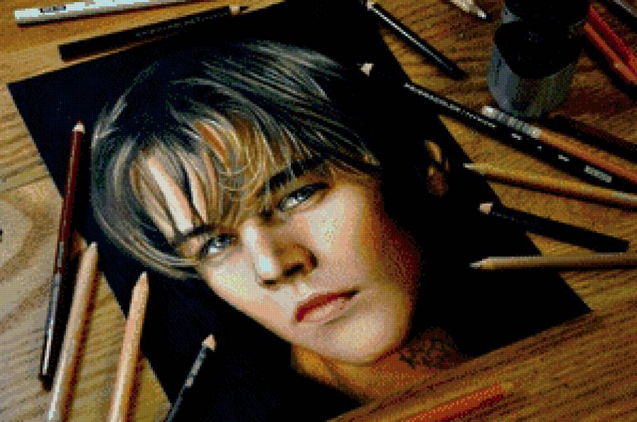 Леонардо Ди Каприо - парень, фильм, серия рисунки, актер - предпросмотр