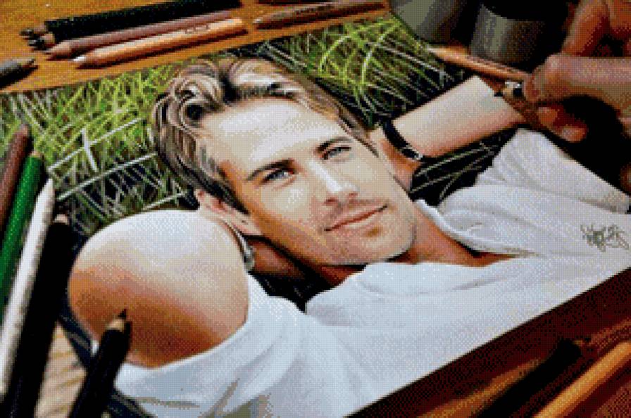 Пол Уокер - актер, серия рисунки, фильм, парень - предпросмотр