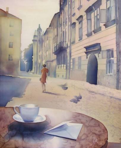 Львів. Мовчазний лист - за картиною олени королюк, города - оригинал