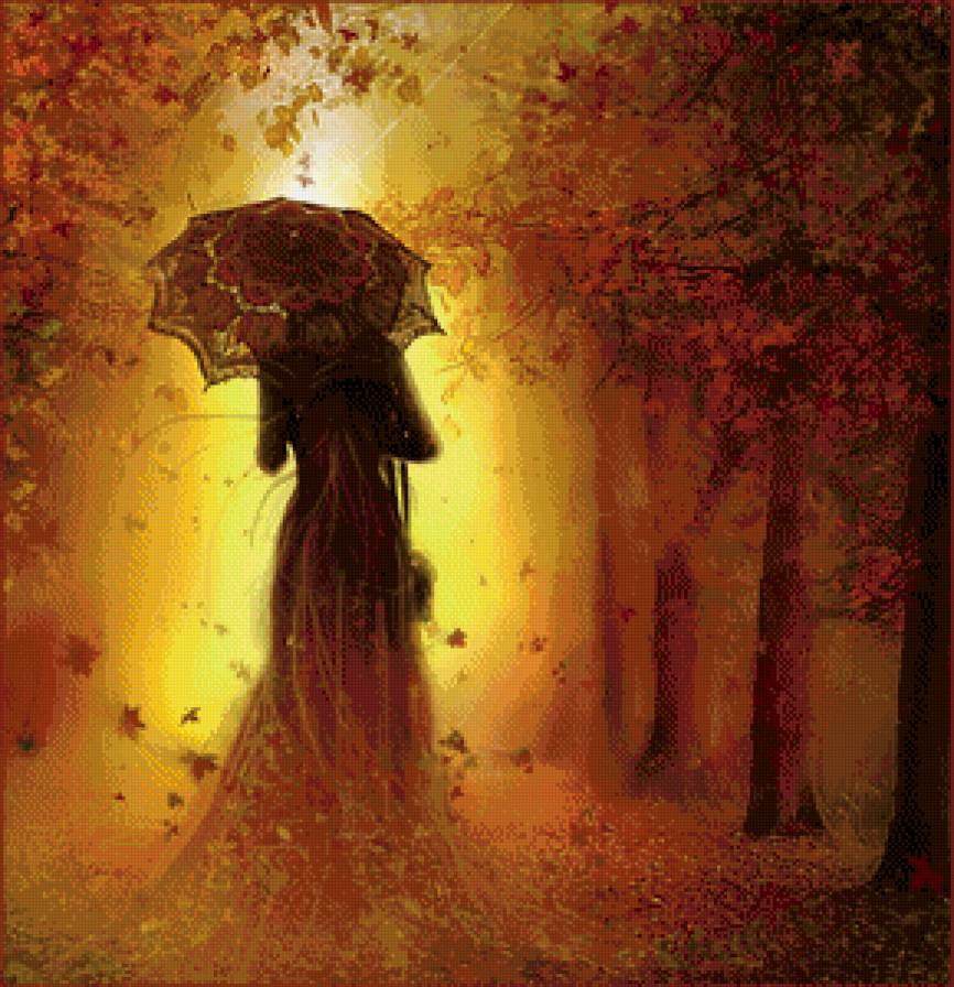 Осенняя девушка - грусть, образ, девушка, осень - предпросмотр