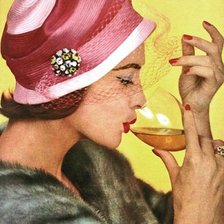 Схема вышивки «дамочка»