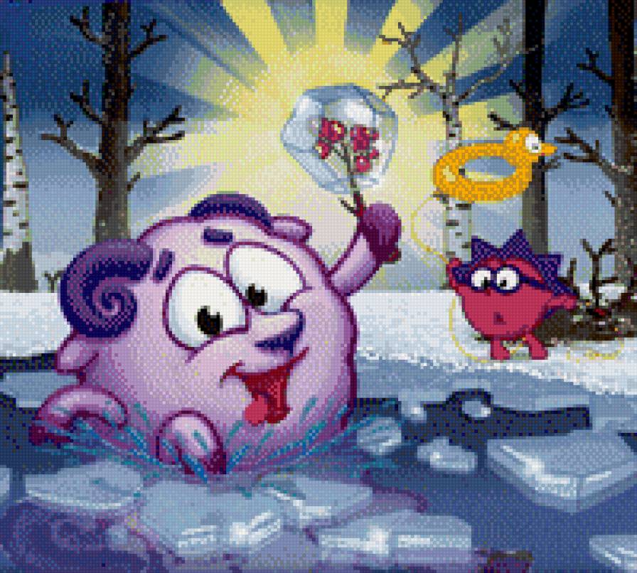 смешарики - зима, бараш, детям, детское, мультяшки, мультик, смешарики - предпросмотр