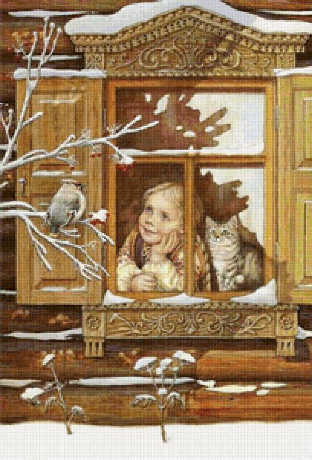 зимняя сказка - картина - предпросмотр