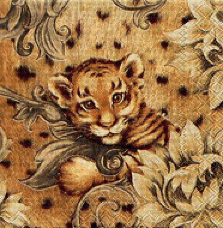 Подушка с тигренком - предпросмотр