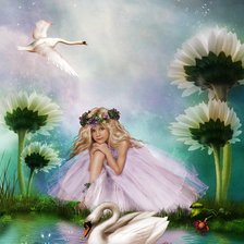 Оригинал схемы вышивки «лебеди1» (№686960)