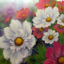 Схема вышивки «Цветы»