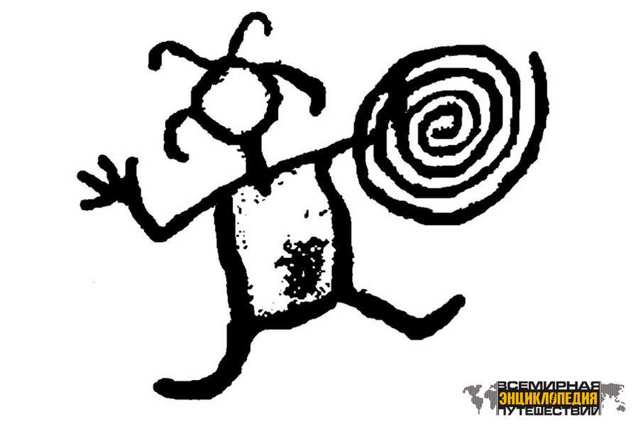 петроглиф - этника, африка, рисунок. - оригинал