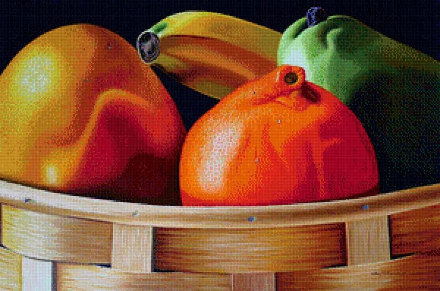 аппетитные фрукты 2 - апельсин, кухня, банан, фрукты, еда, натюрморт - предпросмотр