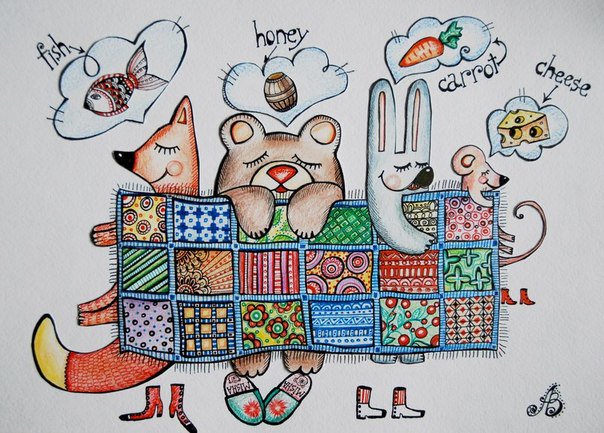 Спокойной ночи - игрушки, зверята, детское, сон - оригинал