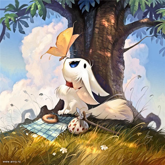 белка - собака, мультяшки, детям, бабочка, дерево - оригинал