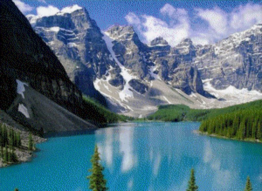 Канадский парк - озеро, горы, пейзажи, природа - предпросмотр